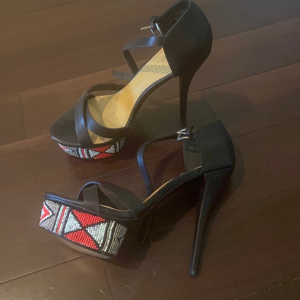 New beaded leather sandals